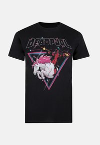 ABSOLUTE CULT DEADPOOL SPACE UNICORN - T-shirt print - black/zwart