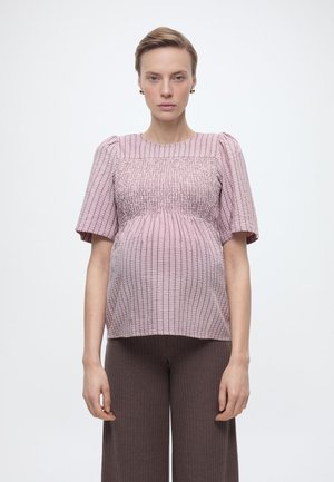 MLIDA 2/4 SMOCK WO TOP - Bluse - cashmere rose checks:black check