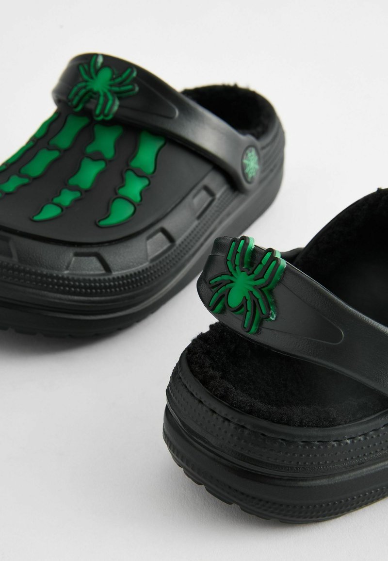 Next REGULAR FIT - Pool slides - black green skeleton/black  display picture 2