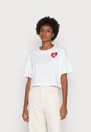 CHUCK HEART BOXY TEE - Print T-shirt - white