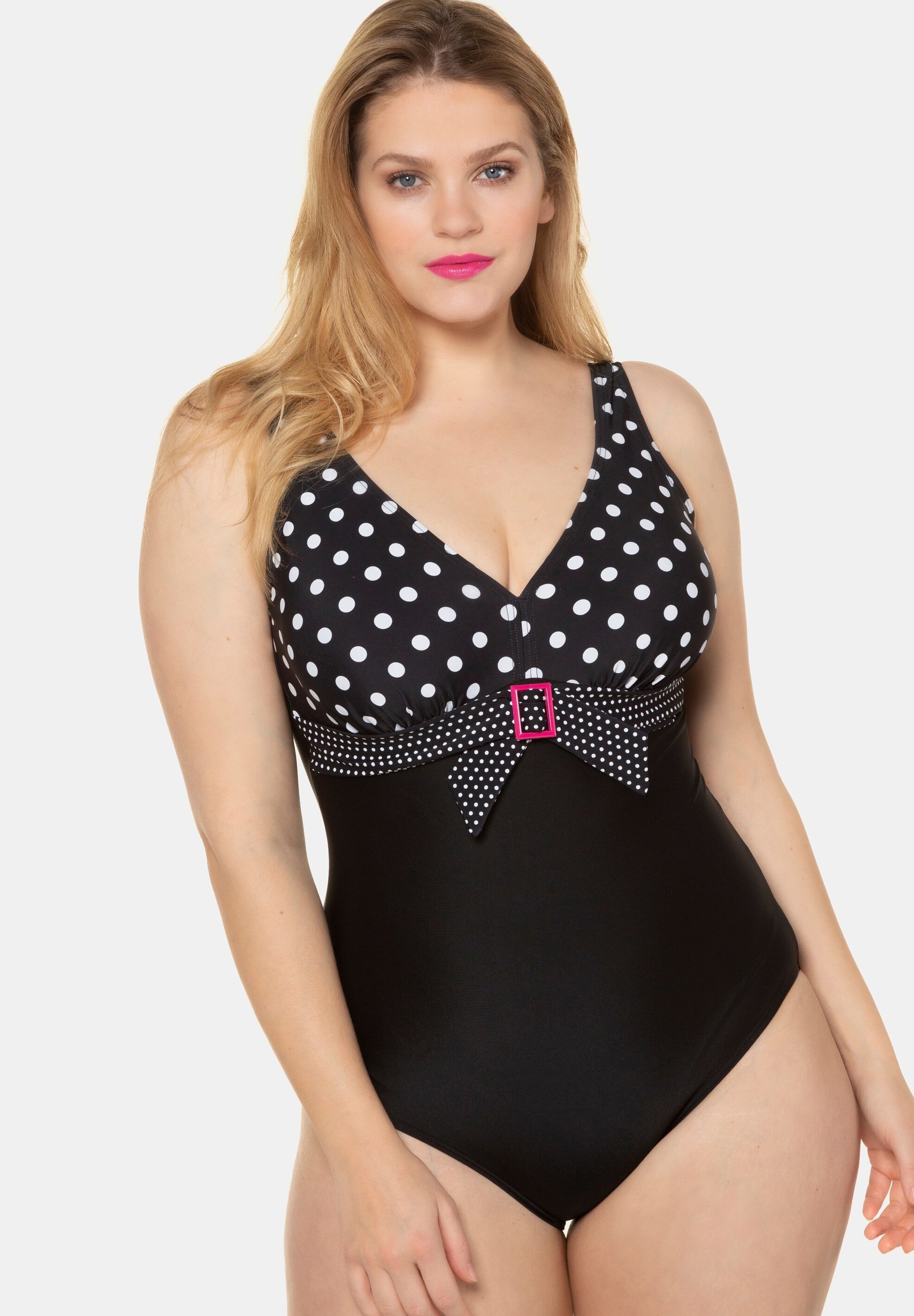Ulla Popken Badeanzug Noir Schwarz Zalando De 