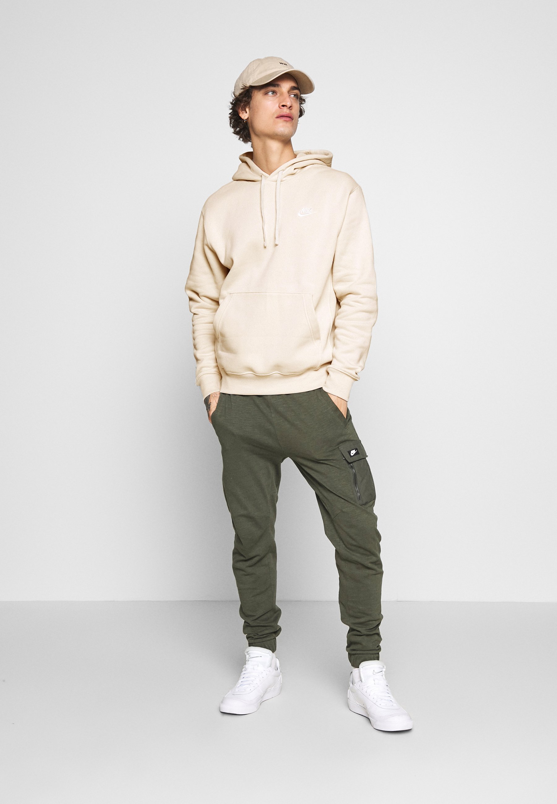 nike club hoodie beige