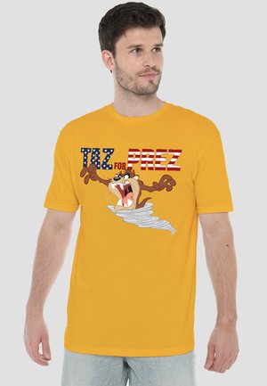 Cotton Soul, LOONEY TUNES TAZ FOR PREZ 3 - Print T-shirt - gold-coloured