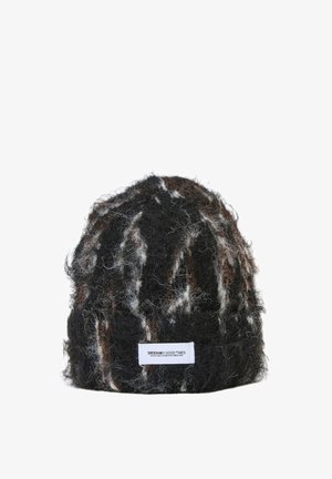 Dr.Denim, DR.DENIM ACCESSORIES KIWA BEANIE UNISEX - Gorro - black off white scribble