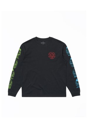 Edwin, EDWIN MUSIC CHANNEL LONGSLEEVE - Maglietta a manica lunga - black blue lime