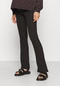 MAMALICIOUS MLLUNA PINTUC FLARED PANT - Calças - black