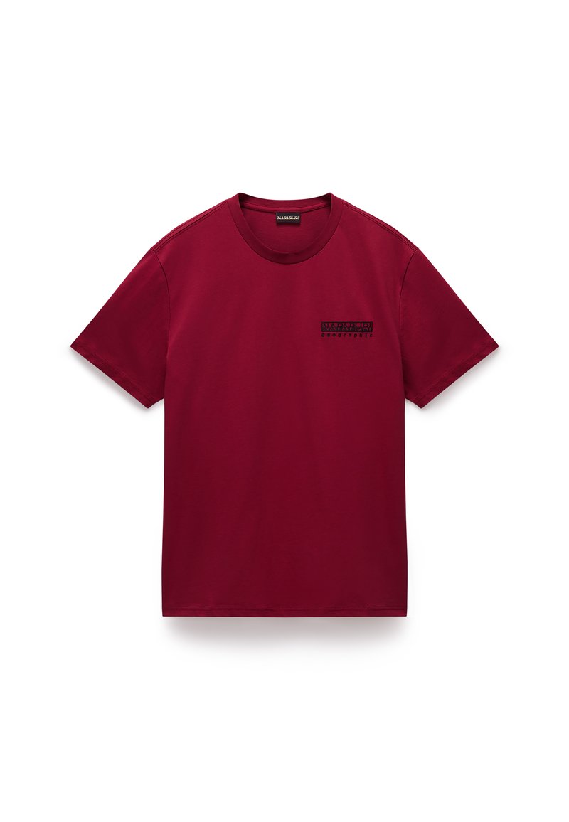 Napapijri T-shirt print donkerrood Napapijri T-shirt print donkerrood