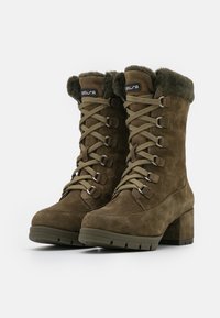 Unisa Stivaletti con plateau - khaki