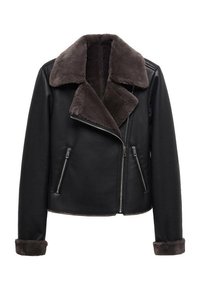Mango Giacca in similpelle - black