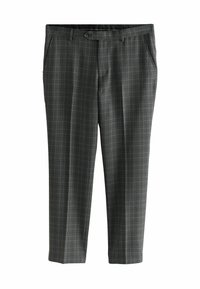 Next REGULAR FIT - TAILORED FIT TRIMMED CHECK  - Oblekové kalhoty - charcoal grey