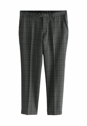 Next REGULAR FIT - TAILORED FIT TRIMMED CHECK  - Pantaloni de costum - charcoal grey