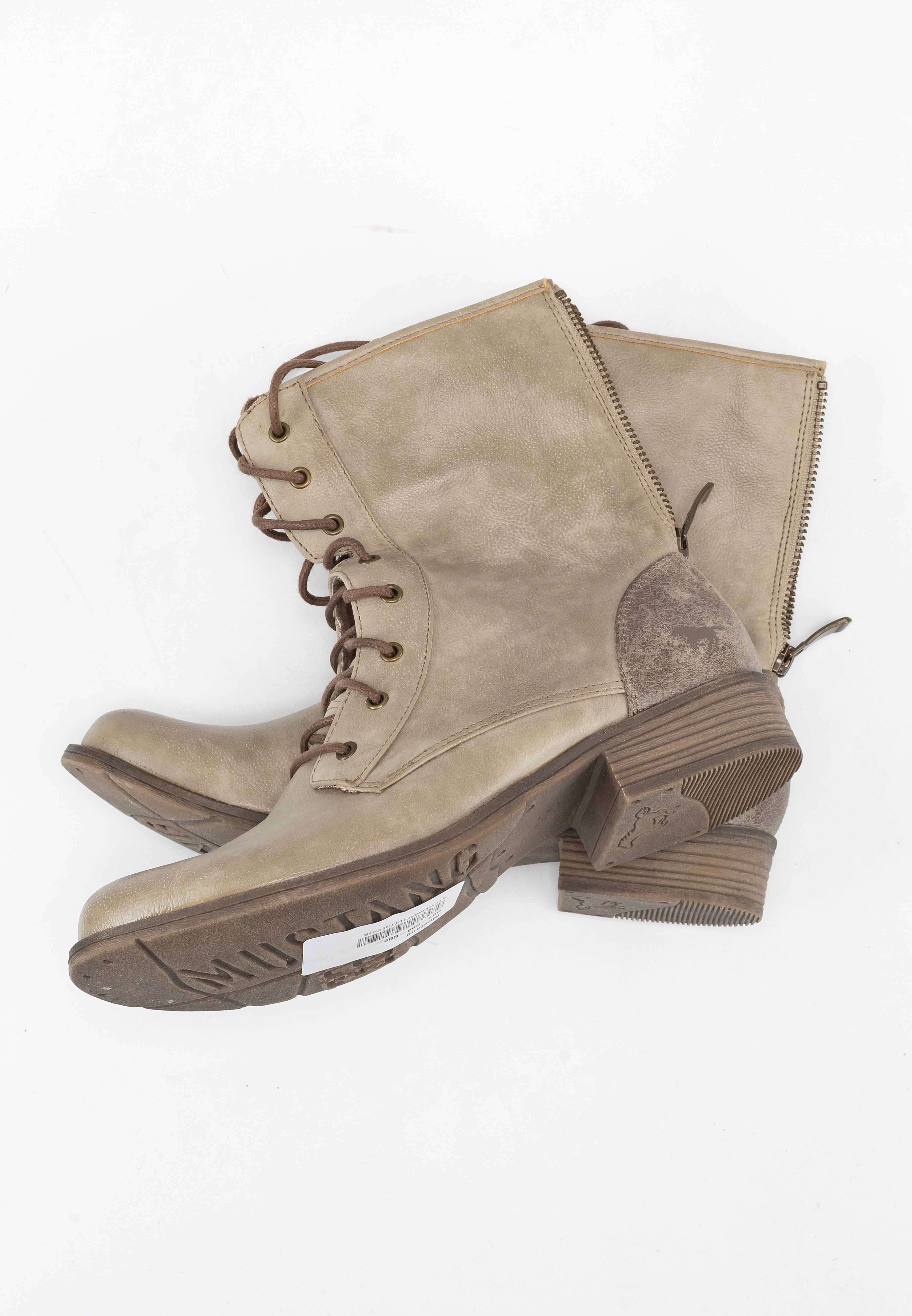 Mustang Botines con cordones - beige - Zalando.es