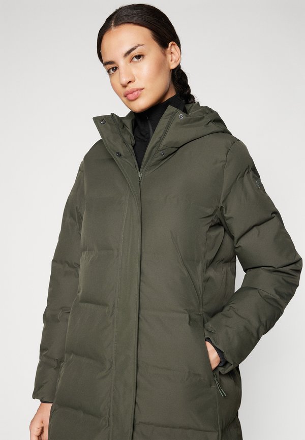 WOMAN COAT FIX HOOD - Winter coat - forest3