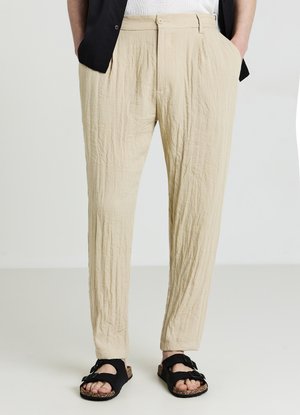 TASCHE ALLA FRANCESE - Pantaloni - beige