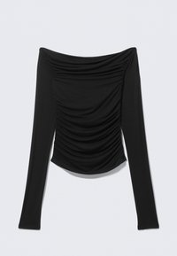 OFF SHOULDER LS - T-shirt à manches longues - black