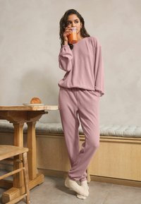 Next COSY WAFFLE LONG SLEEVE - SET - Komplet pidžame - pink