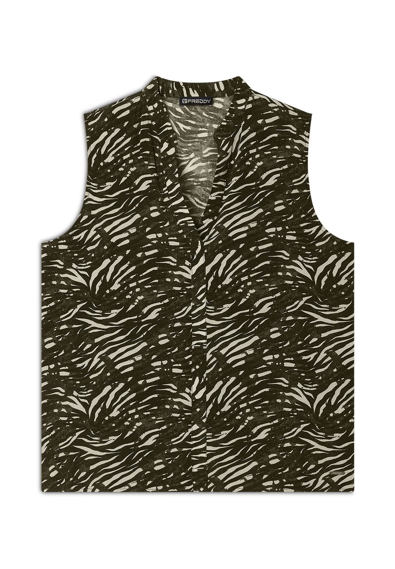 Freddy Top - green zebra animalier