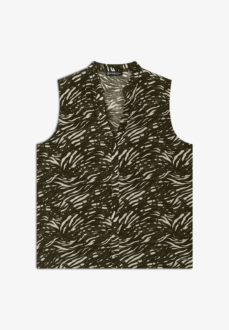 Freddy Top - green zebra animalier