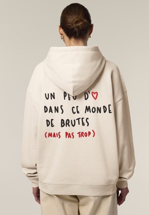 BRUTE BACK EMBROIDERY UNISEX - Sweat à capuche - off white
