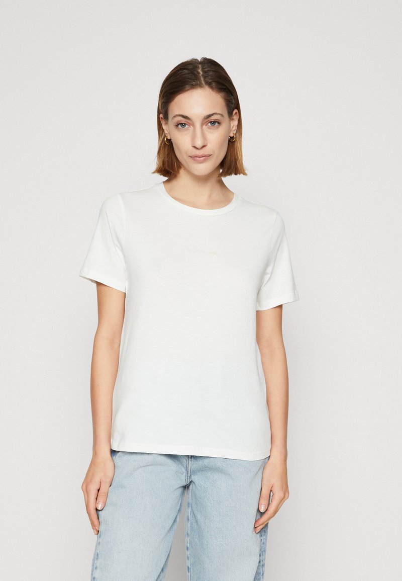 Marc O'Polo DENIM - SHORTSLEEVE ROUNDNECK BASIC FIT WITH LOGO - T-shirt basique - egg white, Agrandir