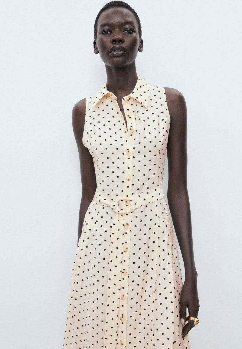 slim fit dress slacks MANGO. Blue dress with blue polka dots, size xs  Hibuy market