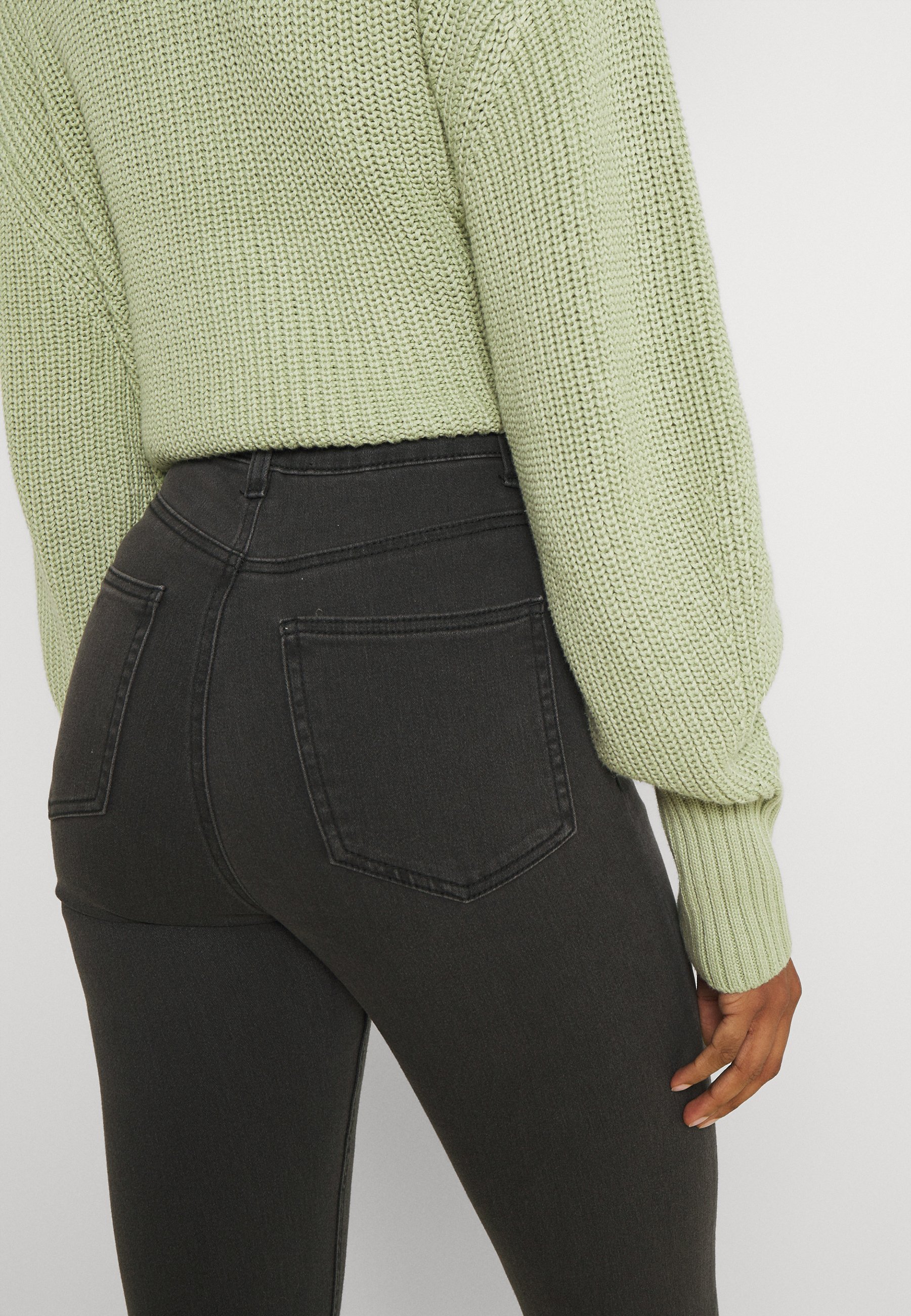 Cotton On ULTRA HIGH SUPER STRETCH - Jeans Skinny Fit - washed  black/blue-black denim - Zalando.de
