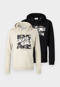 JJHAWAII SHAPE HOOD 2 PACK - Sportinis megztinis - black/white