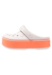 Crocs CROCBAND PLATFORM CLOG - Badsandal - barely pink/bright coral