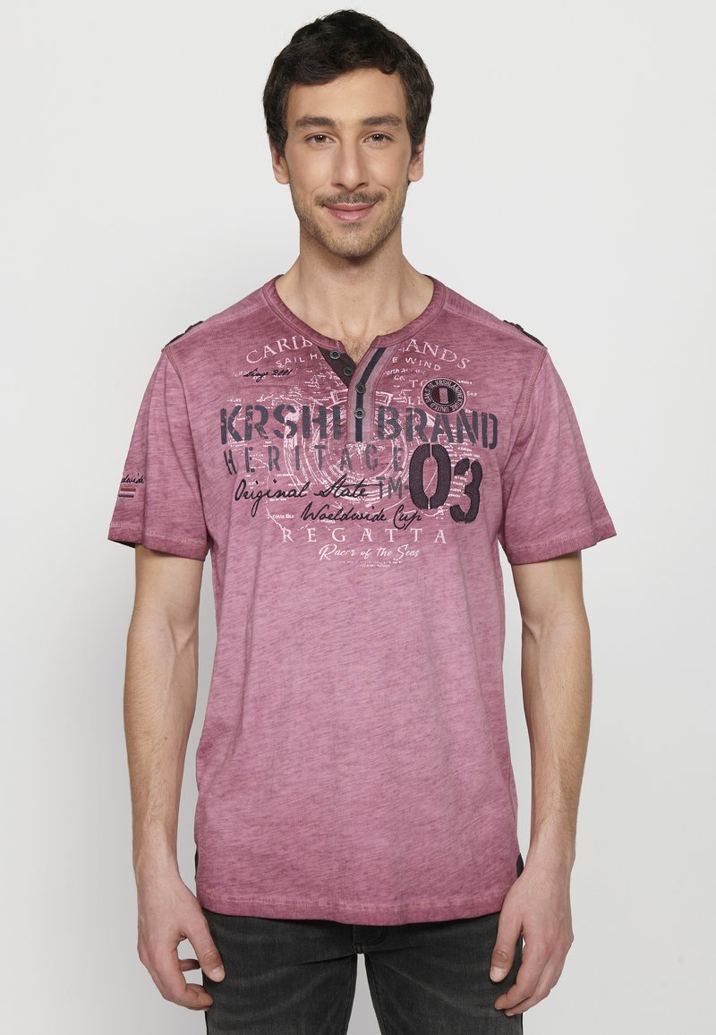 Koroshi SHORT SLEEVE - Marškinėliai su spaudiniu - granate   maroon