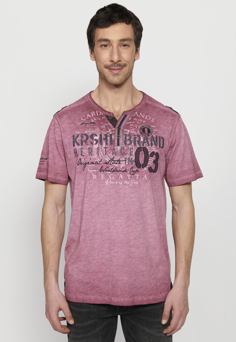 Koroshi - SHORT SLEEVE - T-Shirt print - granate   maroon, Vergrößern