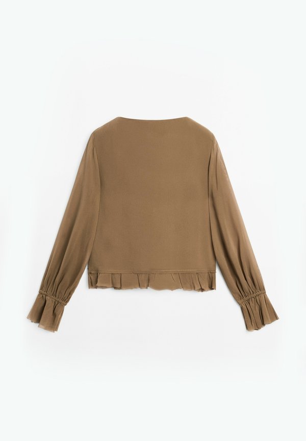 TEXTURED WITH RUFFLES - Blouse - khaki4
