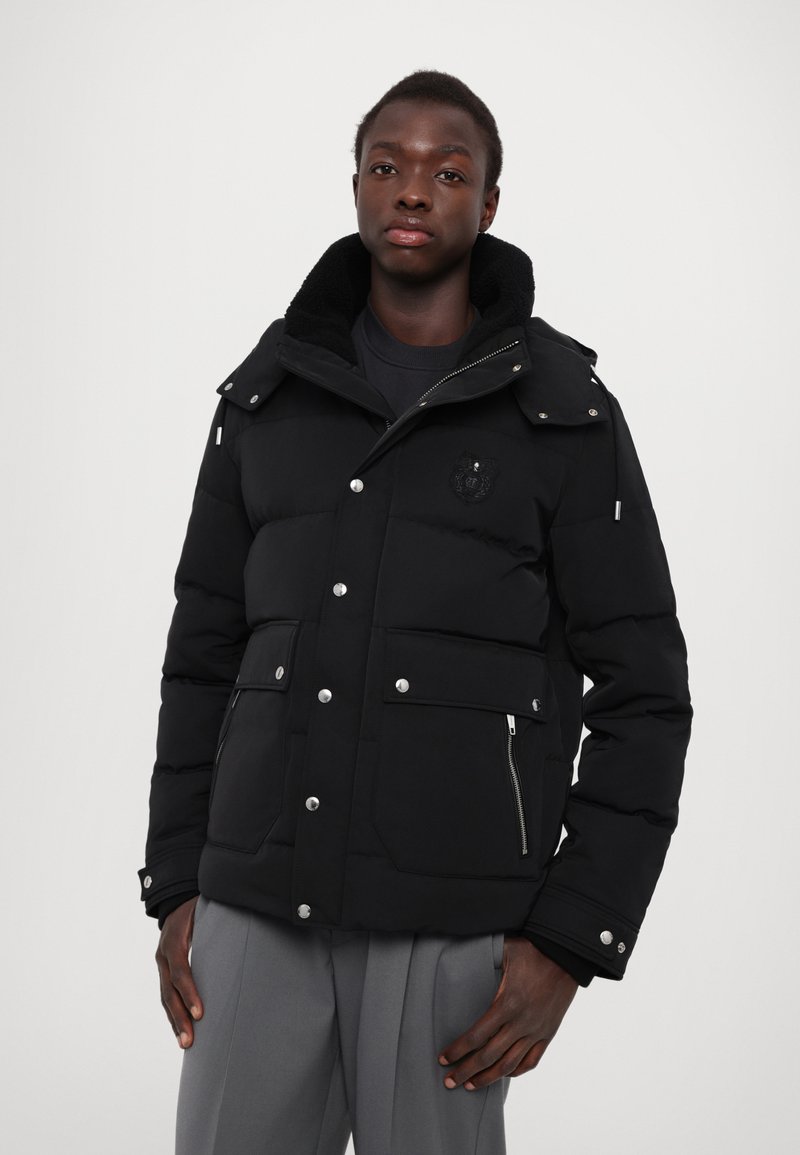 Doudoune Parka The Kooples Taille M Noire - Reflets Bordeaux, Neuve Avec étiquettes !