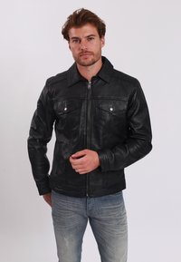 Lederjacke - black