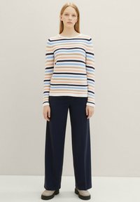 TOM TAILOR NEW OTTOMAN - Maglione - peach blue ottoman stripe