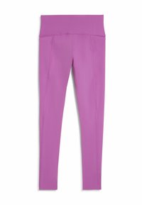 Leggings atletice adaptate, într-o nuanță vibrantă de mov, cu o textură netedă și o talie elastică cu detalii pe cusăturile laterale.