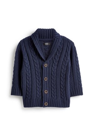 SHAWL COLLAR CABLE CARDIGAN - Kofta - navy blue