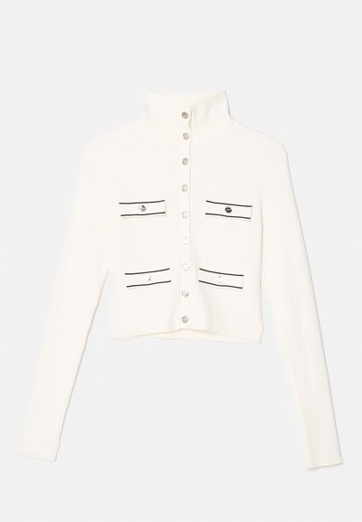 sandro CARDIGAN POCHES RAYE - Gilet - ecru