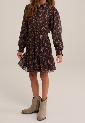 WE Fashion, Robe chemise - dark brown