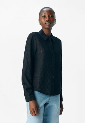 OBJLAILA - Hemdbluse - black