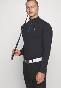 Calvin Klein Golf NEWPORT HALF ZIP - Ilgarankovis viršutinės dalies drabužis - black