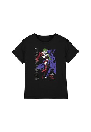 Cotton Soul, BATMAN THE JOKER AND HARLEY QUINN UNISEX - Print T-shirt - black