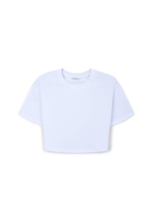 CROP  - T-shirt basic - bianco ottico