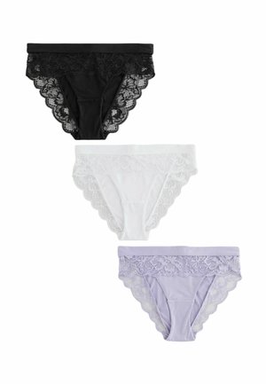 REGULAR FIT - HIGH KNICKERS 3 PACK - Slip - lilac black white