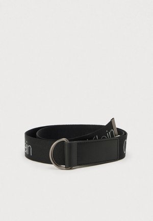 DOUBLE D RING WEBBING BELT - Öv - black/gunmetal-coloured