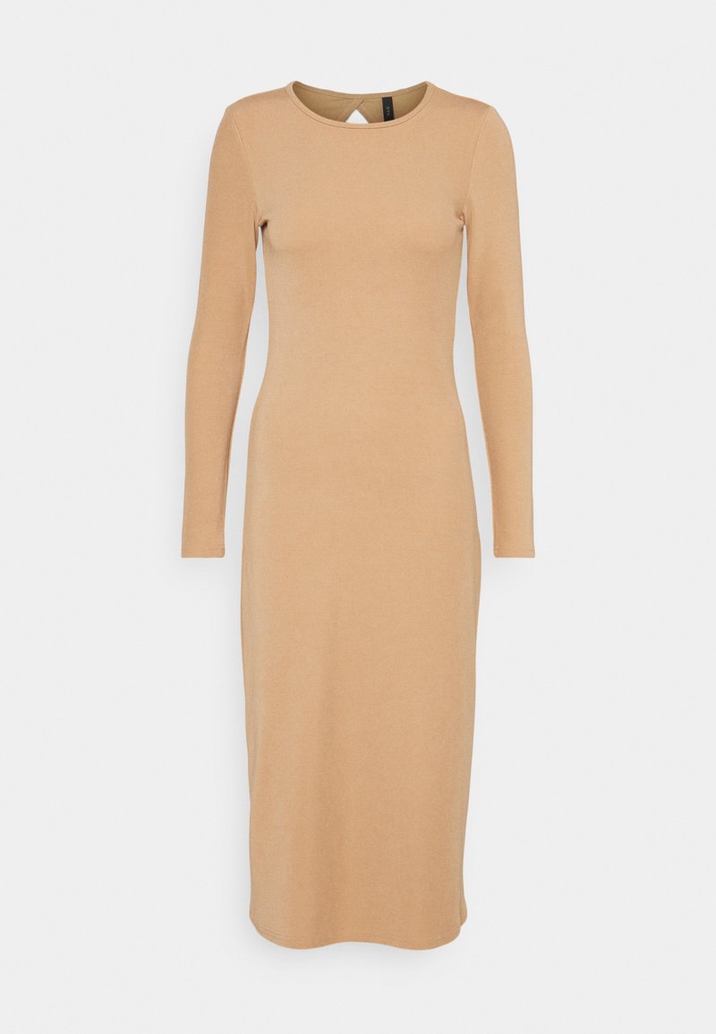YAS Gebreide jurk lichtbruin YAS Gebreide jurk lichtbruin