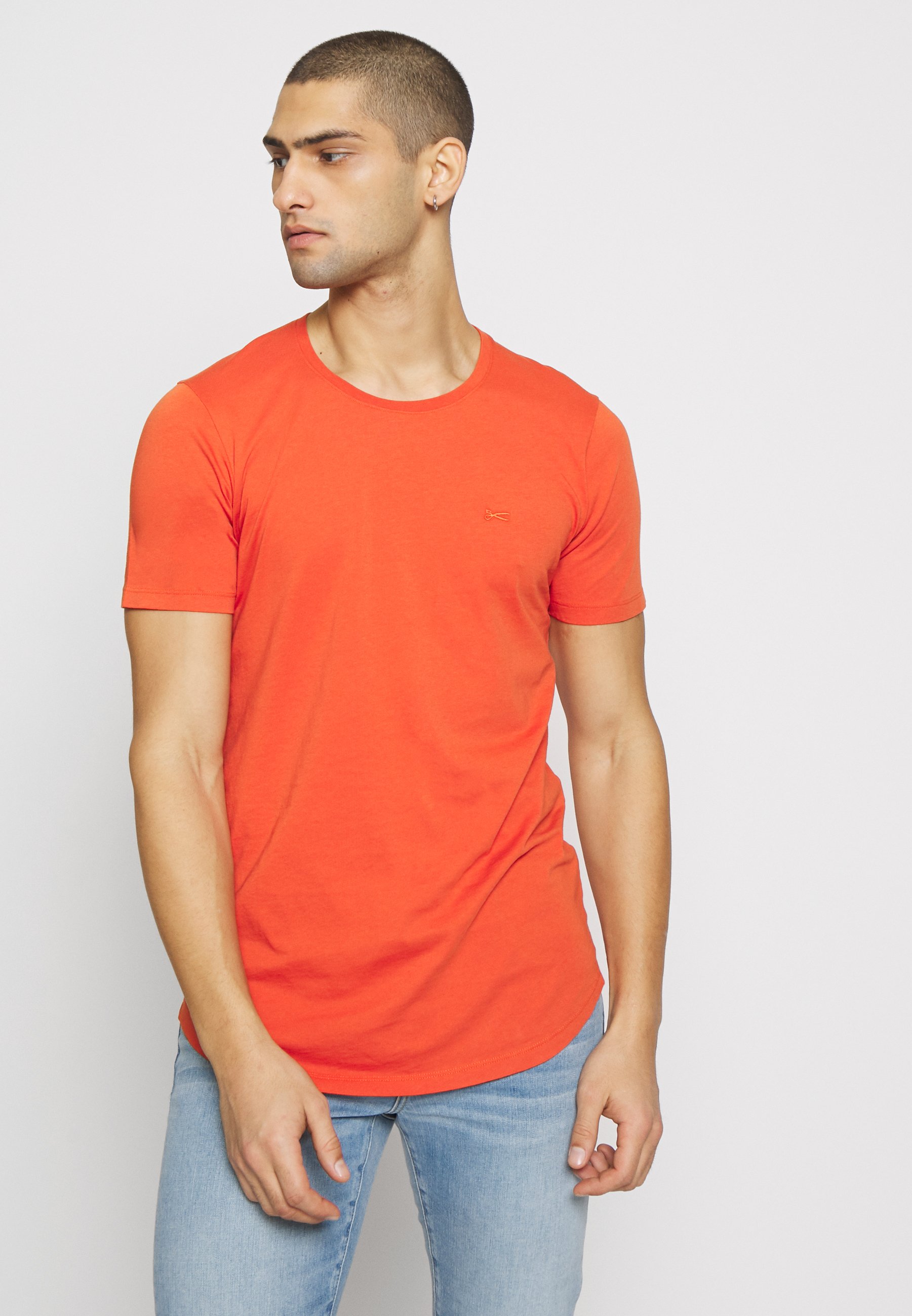 Denham Luis Longline Tee T Shirt Basic Burnt Ochre Pink Zalando De