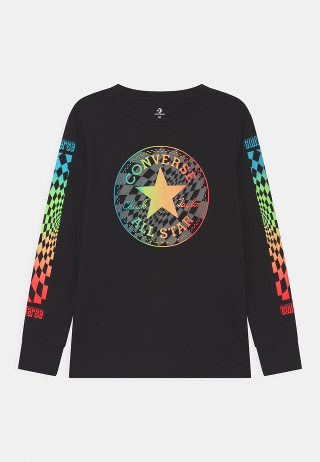 WARPED CHECKER GRADIENT UNISEX - Langarmshirt - black