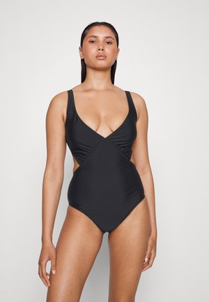 CUT OUT DETAIL CONTROL SWIMSUIT - Costume da bagno - black