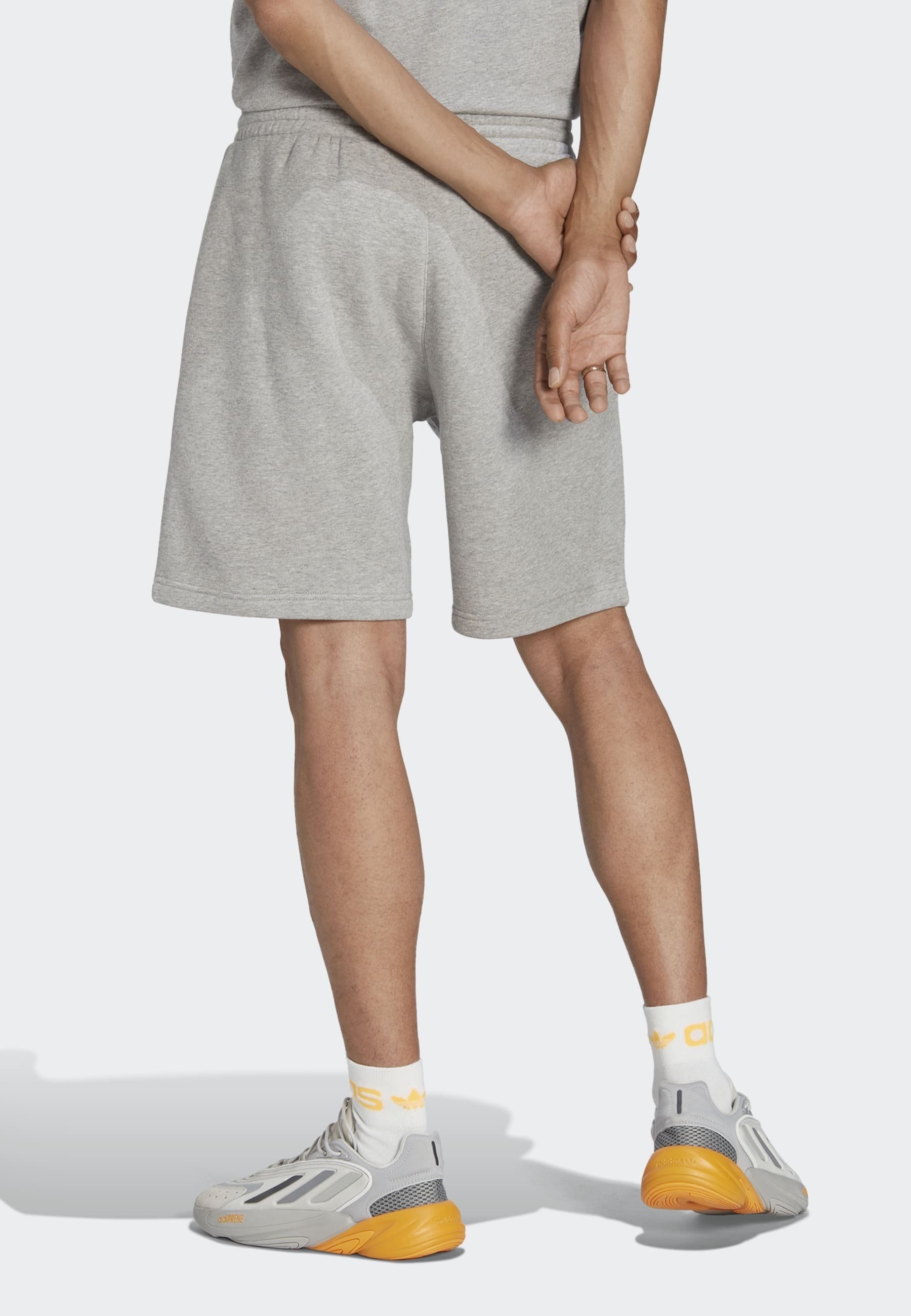 grey adidas sweat shorts