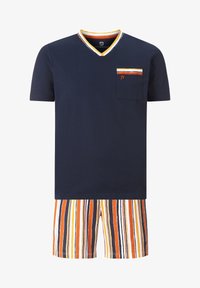 Vêtement Sommeil Décontracté Short Pyjama Homme Jan Vanderstorm Hallmund - Coton Rayé Marine Confortable Pyjama Homme Coton Vêtement Sommeil Décontracté Short Pyjama Homme Jan Vanderstorm Hallmund - Coton Rayé Marine Confortable Pyjama Homme Coton